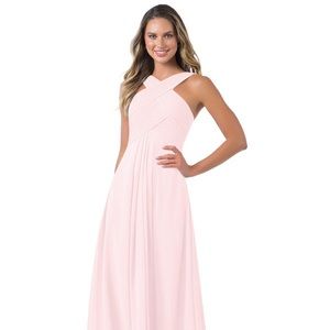 Azazie Kaleigh bridesmaid blushing pink size 14.